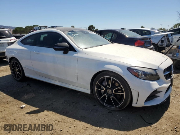 2023 Mercedes-Benz C 300 with VIN W1KWJ8DB8PG119472, listed as a Copart auction lot 69999694 with 14,954 mi miles and Salvage Title. Bid and sale history available at DreamBid. Image 4.