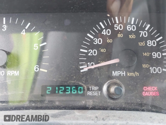 1997 Jeep Cherokee Sport with VIN 1J4FJ68S0VL576171, listed as a IAAI auction lot 42588055 with 212,360 mi miles and . Bid and sale history available at DreamBid. Image 7.