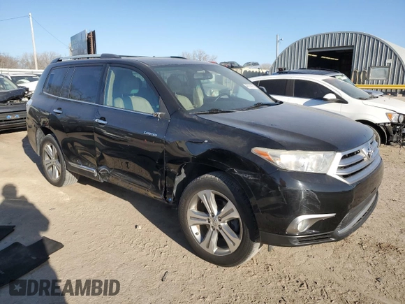 2011 Toyota Highlander Limited with VIN 5TDDK3EH8BS048969, listed as a Copart auction lot 48258085 with 145,180 mi miles and Salvage title. Bid and sale history available at DreamBid. Image 4.