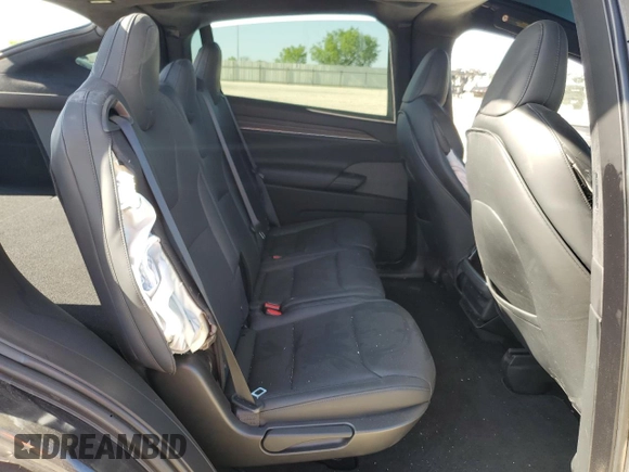 2023 Tesla Model X with VIN 7SAXCDE5XPF422163, listed as a Copart auction lot 52573185 with Not Provided miles and Salvage Title. Bid and sale history available at DreamBid. Image 10.