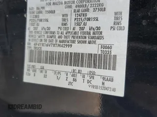 1999 Mazda B-Series 2WD Truck SE with VIN 4F4YR16V7XTM42999, listed as a Copart auction lot 42342714 with 152,152 mi miles and Salvage Title. Bid and sale history available at carsss.com. Image 12.