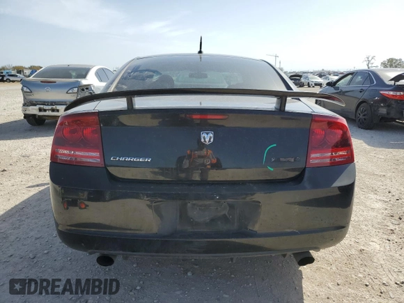 2008 Dodge Charger SRT-8 with VIN 2B3KA73W48H284076, listed as a Copart auction lot 48109825 with 156,174 mi miles and Salvage Title. Bid and sale history available at carsss.com. Image 6.