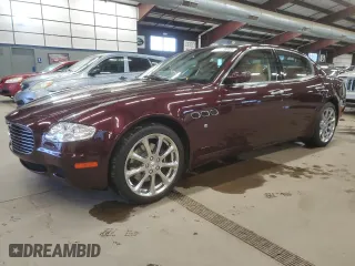 2007 Maserati Quattroporte with VIN ZAMFE39A570029962, listed as a Copart auction lot 43415005 with 8,665 mi miles and Salvage Title. Bid and sale history available at carsss.com. Image 1.