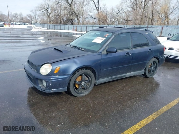 2002 Subaru Impreza Wagon WRX Sport with VIN JF1GG29652G814738, listed as a IAAI auction lot 41600045 with 208,127 mi miles. Bid and sale history available at carsss.com. Image 2.