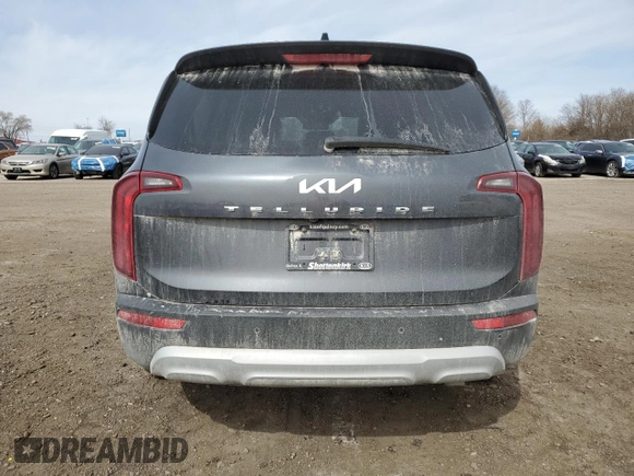 2022 Kia Telluride LX with VIN 5XYP24HC6NG222977, listed as a Copart auction lot 49654395 with 101,853 mi miles and Salvage title. Bid and sale history available at DreamBid. Image 6.