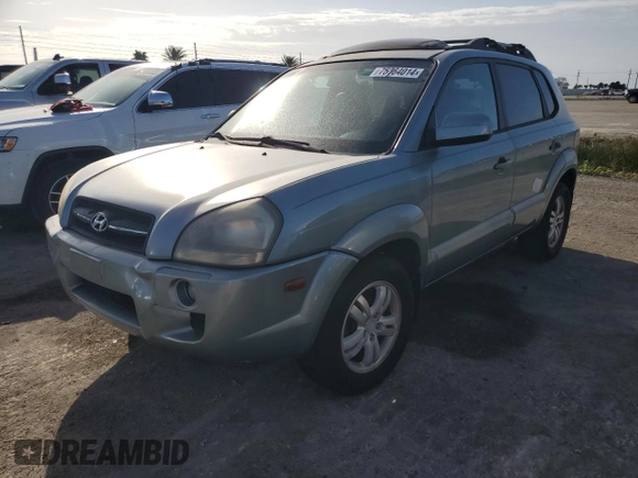2007 Hyundai Tucson SE with VIN KM8JN12DX7U669516, listed as a Copart auction lot 75064014 with 60,360 mi miles and Salvage Title. Bid and sale history available at carsss.com. Image 1.