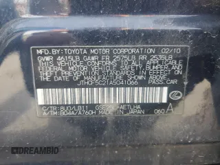 2010 Lexus IS 250 with VIN JTHCF5C21A5041066, listed as a Copart auction lot 57221695 with 256,419 mi miles and Salvage title. Bid and sale history available at DreamBid. Image 13.
