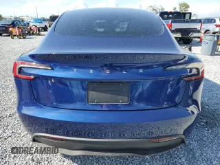 2025 Tesla Model 3 Long Range with VIN 5YJ3E1EA1SF887750, listed as a Copart auction lot 51348825 with 5,530 mi miles and Salvage Title. Bid and sale history available at DreamBid. Image 6.
