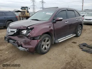 2009 Acura MDX Sport/Entertainment Pkg with VIN 2HNYD28869H503709, listed as a Copart auction lot 44127545 with 165,031 mi miles and Salvage Title. Bid and sale history available at carsss.com. Image 1.