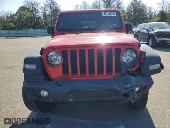 2022 Jeep Wrangler Unlimited Sport Altitude with VIN 1C4HJXDN4NW150373, listed as a Copart auction lot 62180925 with 39,308 mi miles and Salvage title. Bid and sale history available at DreamBid. Image 5.