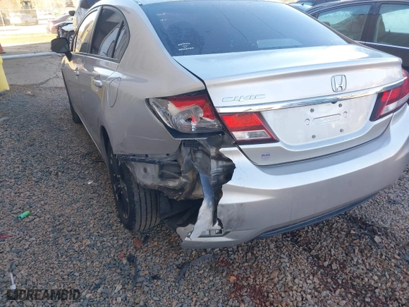 2013 Honda Civic Sdn LX with VIN 2HGFB2F54DH513399, listed as a IAAI auction lot 41348199 with 116,977 mi miles. Bid and sale history available at carsss.com. Image 6.