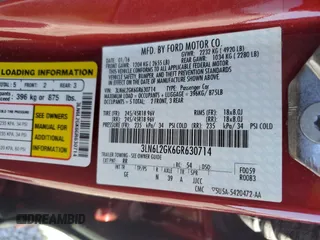 2016 Lincoln MKZ with VIN 3LN6L2GK6GR630714, listed as a Copart auction lot 47181925 with 36,616 mi miles and Salvage Title. Bid and sale history available at carsss.com. Image 13.