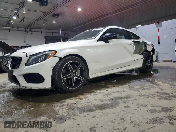 2018 Mercedes-Benz C 300 with VIN WDDWJ4KB4JF606547, listed as a Copart auction lot 42483995 with 82,083 mi miles and Salvage title. Bid and sale history available at DreamBid. Image 1.