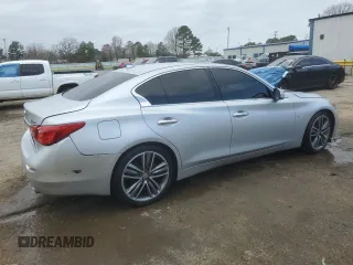 2014 Infiniti Q50 with VIN JN1BV7AP0EM688292, listed as a Copart auction lot 44427385 with 174,233 mi miles and Salvage title. Bid and sale history available at DreamBid. Image 3.