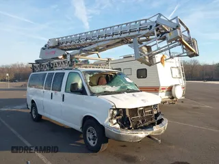 2013 Chevrolet Express Passenger LT with VIN 1GAZG1FG1D1159390, listed as a IAAI auction lot 41191409 with 176,899 mi miles and . Bid and sale history available at DreamBid. Image 1.