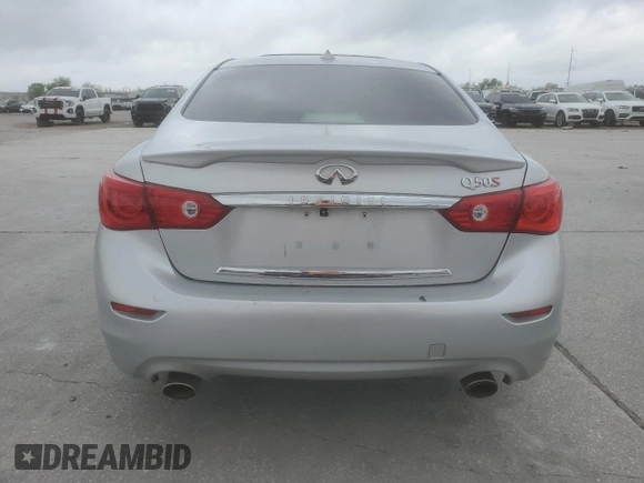 2015 Infiniti Q50 with VIN JN1BV7AP6FM342670, listed as a Copart auction lot 50789215 with 121,117 mi miles and Salvage Title. Bid and sale history available at DreamBid. Image 6.