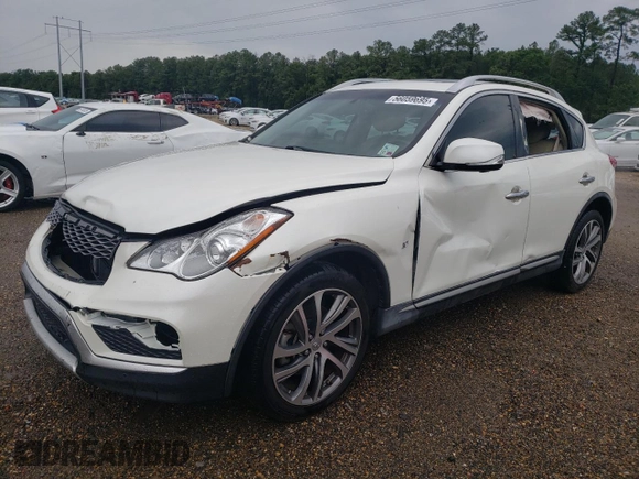 2017 Infiniti QX50 z VIN JN1BJ0RP5HM383480, wystawiony jako Copart lot #56059695 z przebiegiem 129 659 mil mil oraz Szkody całkowita. Historia ofert i sprzedaży dostępna na DreamBid. Obrazek 1.