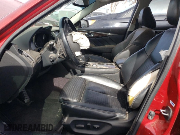 2015 Infiniti Q50 with VIN JN1BV7AR0FM393597, listed as a Copart auction lot 42804395 with 107,084 mi miles and Salvage Title. Bid and sale history available at carsss.com. Image 7.