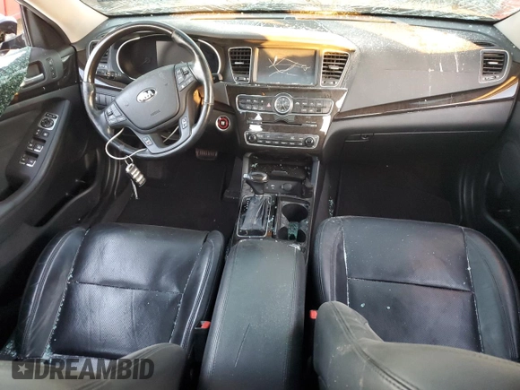 2015 Kia Cadenza Premium with VIN KNALN4D75F5193364, listed as a Copart auction lot 80138984 with 61,361 mi miles and Salvage Title. Bid and sale history available at carsss.com. Image 8.
