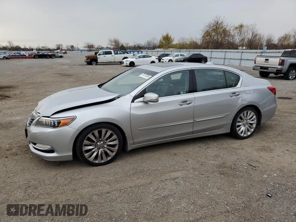 2014 Acura RLX Advance Pkg with VIN JH4KC1F92EC800038, listed as a Copart auction lot 79177824 with 285,995 mi miles and Salvage Title. Bid and sale history available at carsss.com. Image 1.