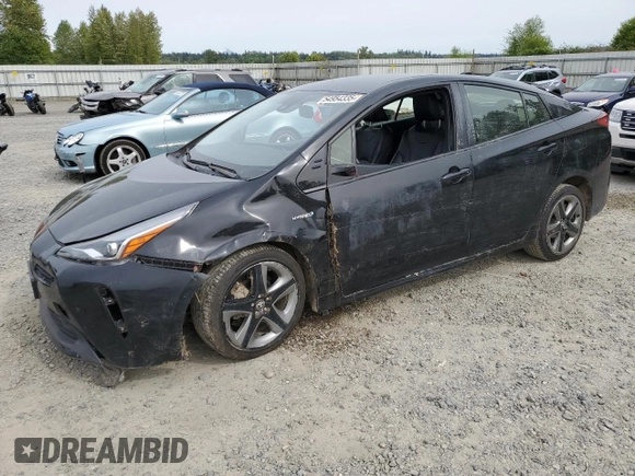 2020 Toyota Prius L Eco with VIN JTDKARFU6L3115953, listed as a Copart auction lot 54954335 with Not provided miles and Salvage title. Bid and sale history available at DreamBid. Image 1.