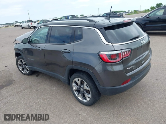 2017 Jeep Compass Limited z VIN 3C4NJDCB3HT680126, wystawiony jako IAAI lot #42556868 z przebiegiem 88 369 mil mil oraz . Historia ofert i sprzedaży dostępna na DreamBid. Obrazek 3.