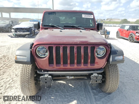 2021 Jeep Wrangler Sport with VIN 1C4GJXAN1MW683604, listed as a Copart auction lot 53838925 with 18,771 mi miles and Salvage title. Bid and sale history available at DreamBid. Image 5.