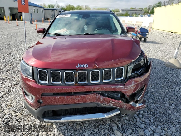 2021 Jeep Compass Limited with VIN 3C4NJDCB2MT504338, listed as a Copart auction lot 55985595 with 19,735 mi miles and Salvage Title. Bid and sale history available at DreamBid. Image 5.