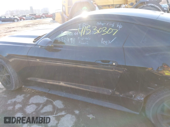 2016 Ford Mustang V6 with VIN 1FA6P8AM0G5252498, listed as a IAAI auction lot 41530307 with 119,737 mi miles and . Bid and sale history available at carsss.com. Image 14.