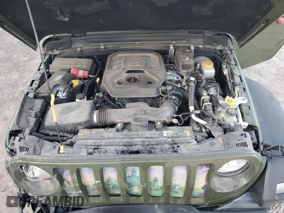 2021 Jeep Wrangler Unlimited Willys with VIN 1C4HJXDN9MW523180, listed as a Copart auction lot 52513505 with 106,130 mi miles and Salvage title. Bid and sale history available at DreamBid. Image 12.