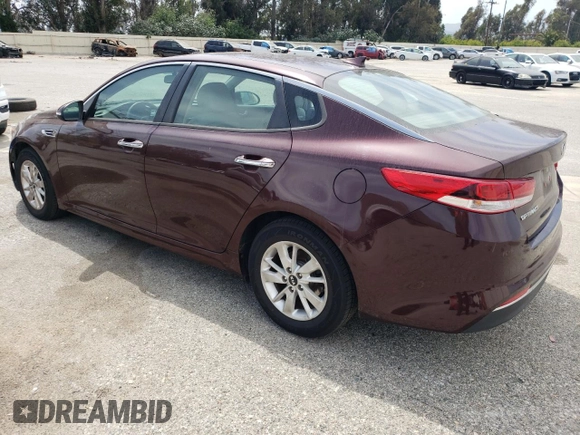 2018 Kia Optima LX with VIN 5XXGT4L31JG229497, listed as a Copart auction lot 57469045 with 119,629 mi miles and Salvage title. Bid and sale history available at DreamBid. Image 2.