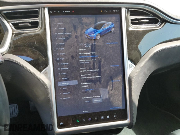 2013 Tesla Model S with VIN 5YJSA1AC9DFP10400, listed as a Copart auction lot 64096555 with 165,166 mi miles and Salvage title. Bid and sale history available at DreamBid. Image 9.