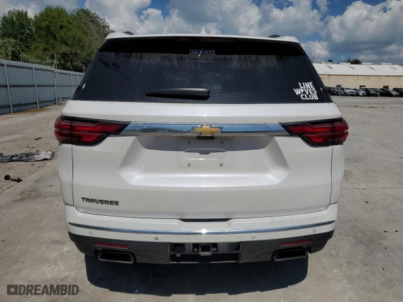 2023 Chevrolet Traverse High Country with VIN 1GNERNKW9PJ199779, listed as a Copart auction lot 72690454 with 22,129 mi miles and Salvage Title. Bid and sale history available at carsss.com. Image 6.