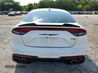 2022 Kia Stinger GT2 with VIN KNAE55LC7N6101872, listed as a Copart auction lot 68323304 with 45,305 mi miles and Salvage Title. Bid and sale history available at DreamBid. Image 6.