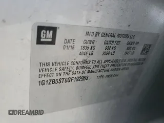2016 Chevrolet Malibu LS with VIN 1G1ZB5ST0GF192963, listed as a Copart auction lot 54157315 with 141,007 mi miles and Salvage Title. Bid and sale history available at carsss.com. Image 13.