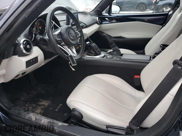 2021 Mazda MX-5 Miata Grand Touring with VIN JM1NDAM77M0454582, listed as a Copart auction lot 44959535 with 44,438 mi miles and Salvage title. Bid and sale history available at DreamBid. Image 7.