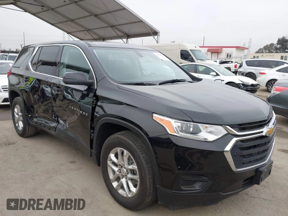 2021 Chevrolet Traverse LS with VIN 1GNERFKW1MJ264769, listed as a IAAI auction lot 42100515 with 55,971 mi miles and . Bid and sale history available at DreamBid. Image 1.