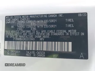 2024 Lexus RX with VIN 2T2BAMBA3RC022849, listed as a IAAI auction lot 41819024 with 8,936 mi miles. Bid and sale history available at carsss.com. Image 9.
