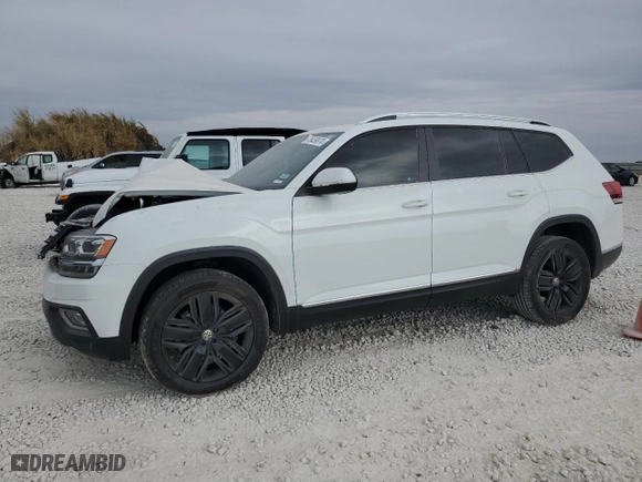 2019 Volkswagen Atlas 3.6L V6 SEL with VIN 1V2ER2CA6KC520800, listed as a Copart auction lot 75459874 with 112,145 mi miles and Salvage Title. Bid and sale history available at carsss.com. Image 1.