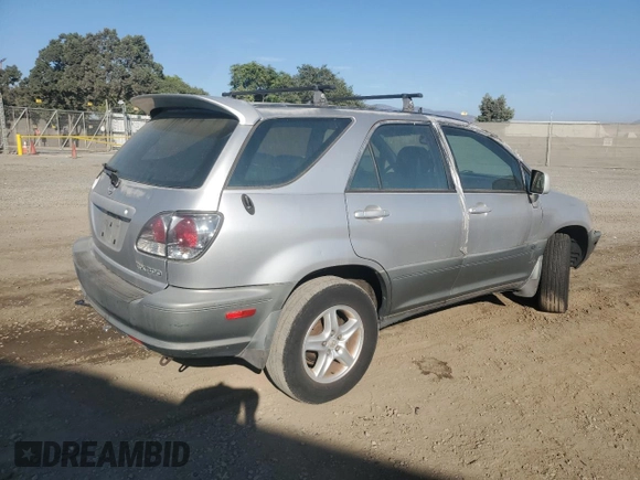 2002 Lexus RX 300 with VIN JTJGF10U820124281, listed as a Copart auction lot 75043184 with 160,863 mi miles and Salvage Title. Bid and sale history available at carsss.com. Image 3.