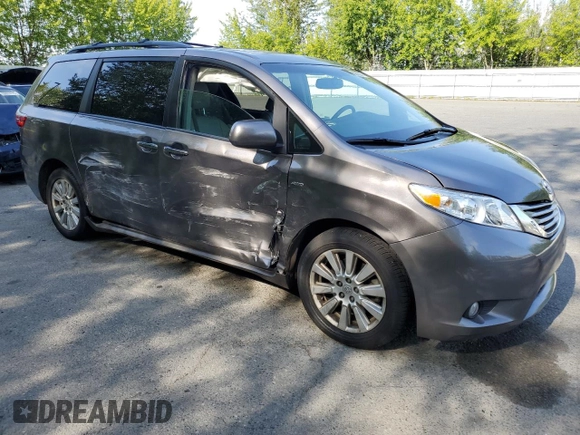 2017 Toyota Sienna XLE with VIN 5TDDZ3DC7HS176274, listed as a Copart auction lot 59899245 with 58,325 mi miles and Salvage title. Bid and sale history available at DreamBid. Image 4.