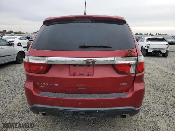 2011 Dodge Durango Crew with VIN 1D4SE4GT8BC628362, listed as a Copart auction lot 81645804 with 183,241 mi miles and Salvage Title. Bid and sale history available at carsss.com. Image 6.