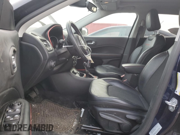 2018 Jeep Compass Trailhawk with VIN 3C4NJDDB5JT112495, listed as a Copart auction lot 44628635 with 62,882 mi miles and Salvage Title. Bid and sale history available at carsss.com. Image 7.