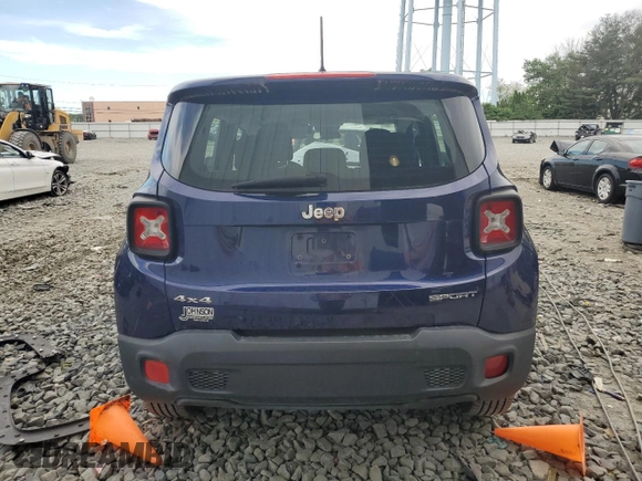 2017 Jeep Renegade Sport with VIN ZACCJBAB3HPF51079, listed as a Copart auction lot 63201625 with Not provided miles and Salvage title. Bid and sale history available at DreamBid. Image 6.