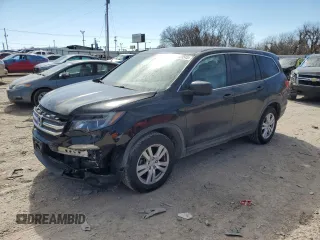 2016 Honda Pilot LX with VIN 5FNYF5H12GB030768, listed as a Copart auction lot 46689545 with 143,471 mi miles and Salvage Title. Bid and sale history available at DreamBid. Image 1.