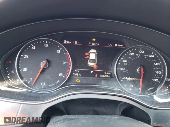 2012 Audi A6 Prestige with VIN WAUHGAFC9CN161330, listed as a Copart auction lot 63708745 with 163,299 mi miles and Salvage title. Bid and sale history available at DreamBid. Image 9.