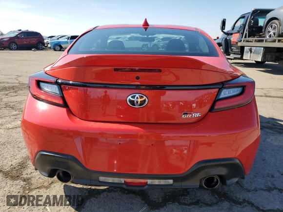 2022 Toyota GR86 Premium with VIN JF1ZNBE1XN9754814, listed as a Copart auction lot 46829455 with 19,741 mi miles and Salvage Title. Bid and sale history available at carsss.com. Image 6.