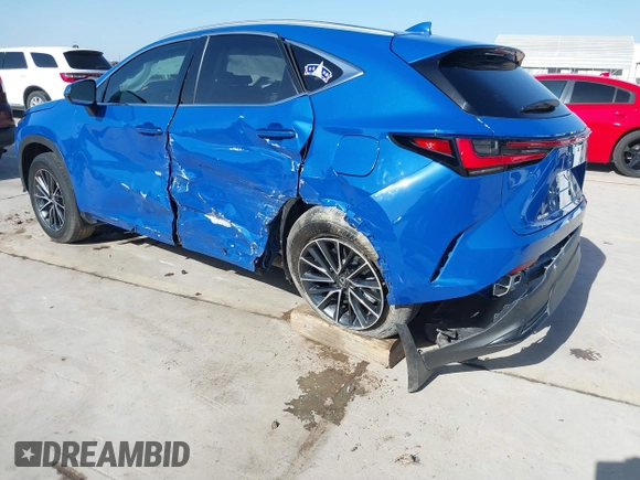 2025 Lexus NX with VIN JTJHGCEZ5S2020093, listed as a IAAI auction lot 41745830 with 6,003 mi miles. Bid and sale history available at carsss.com. Image 3.