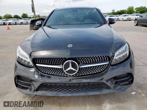 2019 Mercedes-Benz C 300 with VIN 55SWF8DB8KU298285, listed as a Copart auction lot 56227345 with 55,787 mi miles and Salvage title. Bid and sale history available at DreamBid. Image 5.