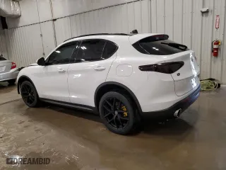 2019 Alfa Romeo Stelvio Ti Sport with VIN ZASPAKBN3K7C45232, listed as a Copart auction lot 48581885 with 0 mi miles and Non Repairable. Bid and sale history available at carsss.com. Image 2.